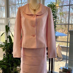 Kasper 2 Piece Pink Layered Skirt Suit
